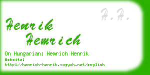 henrik hemrich business card